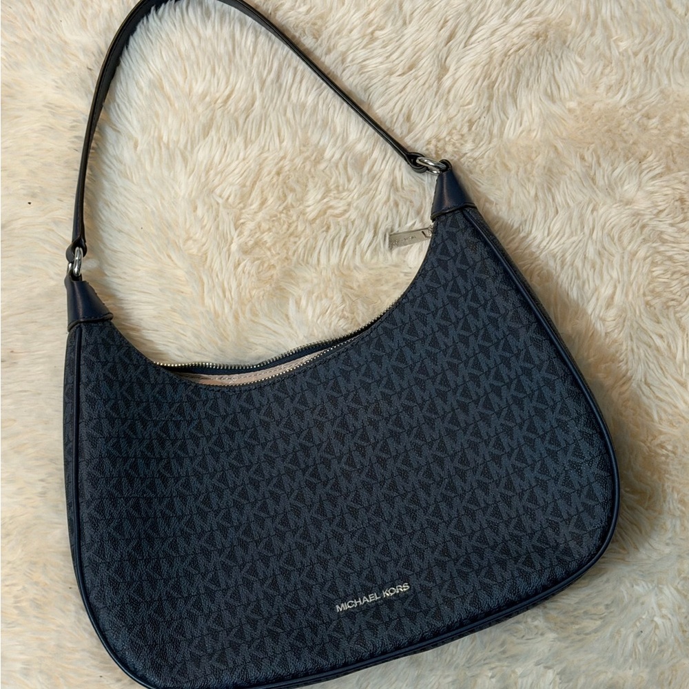 Michael Kors Dark Blue Cora Hobo Bag